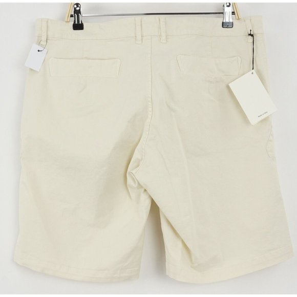 New Barena Nassa Stino Men's EU 54 / US 38 Ivory Cotton Button Fly Chino Shorts - Picture 2 of 8